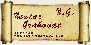 Nestor Grahovac vizit kartica